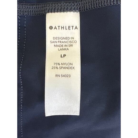Athleta Leggings Ultimate Stash Pocket Capri Navy Blue Athletic Size LP - Picture 6 of 12